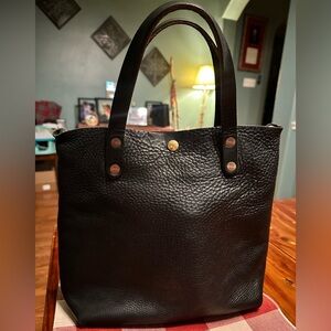 Black KMM & Co Leather Mini Tote Bag
